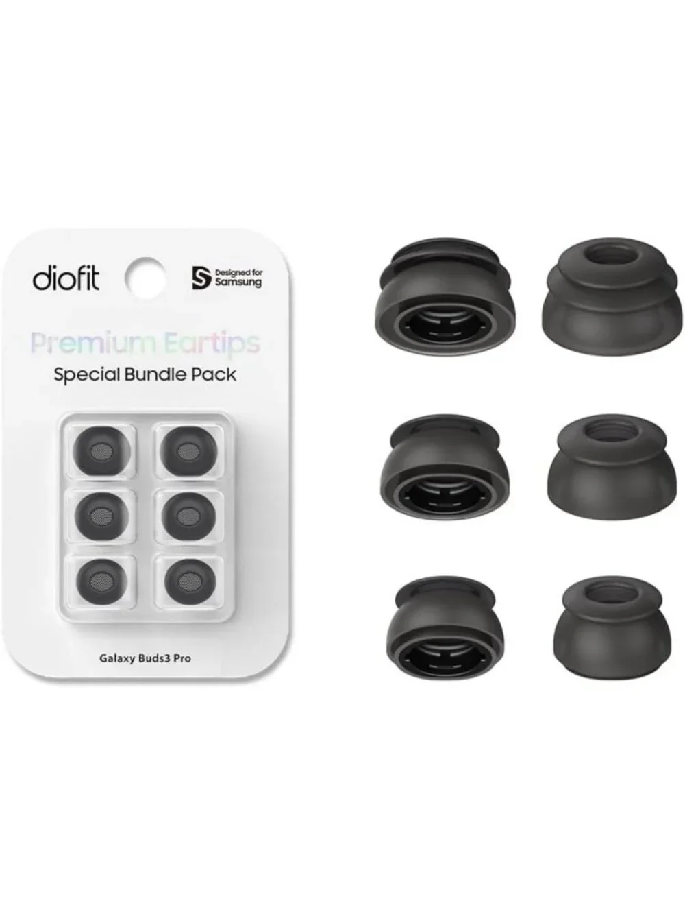 Premium Multi-Flange Eartips for Galaxy Buds3 Pro - Secure Fit, Comfortable